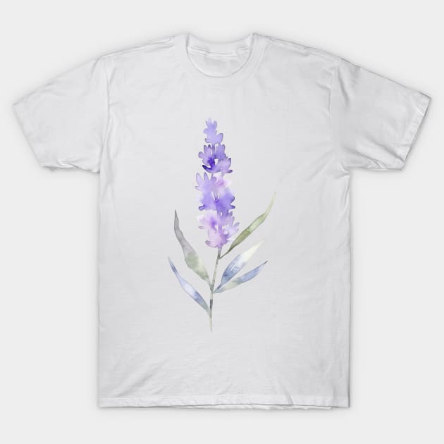 Lavender Watercolor T-Shirt by DigiToonsTreasures